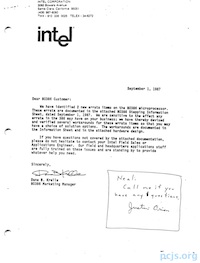 Intel 80386 B1 Stepping (Sep 1, 1987)