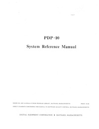 PDP-10 System Reference Manual (May 1968)