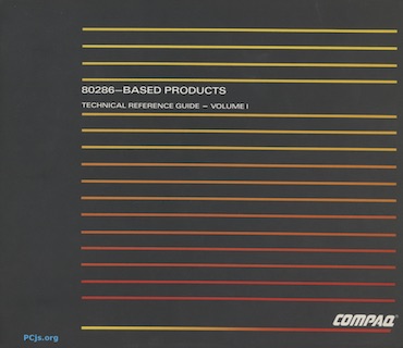 COMPAQ 80286-Based Products Technical Reference Guide (Volume I, Dec 1987)