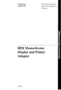 IBM Monochrome Display and Printer Adapter