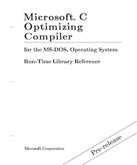 MS C 5.0 Run-Time Library Reference (1987 PRE)