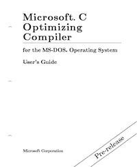 MS C 5.0 User's Guide (1987 PRE)