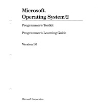 MS OS/2 Toolkit Learning Guide (1988)