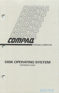 COMPAQ MS-DOS Reference Guide (Dec 1982)