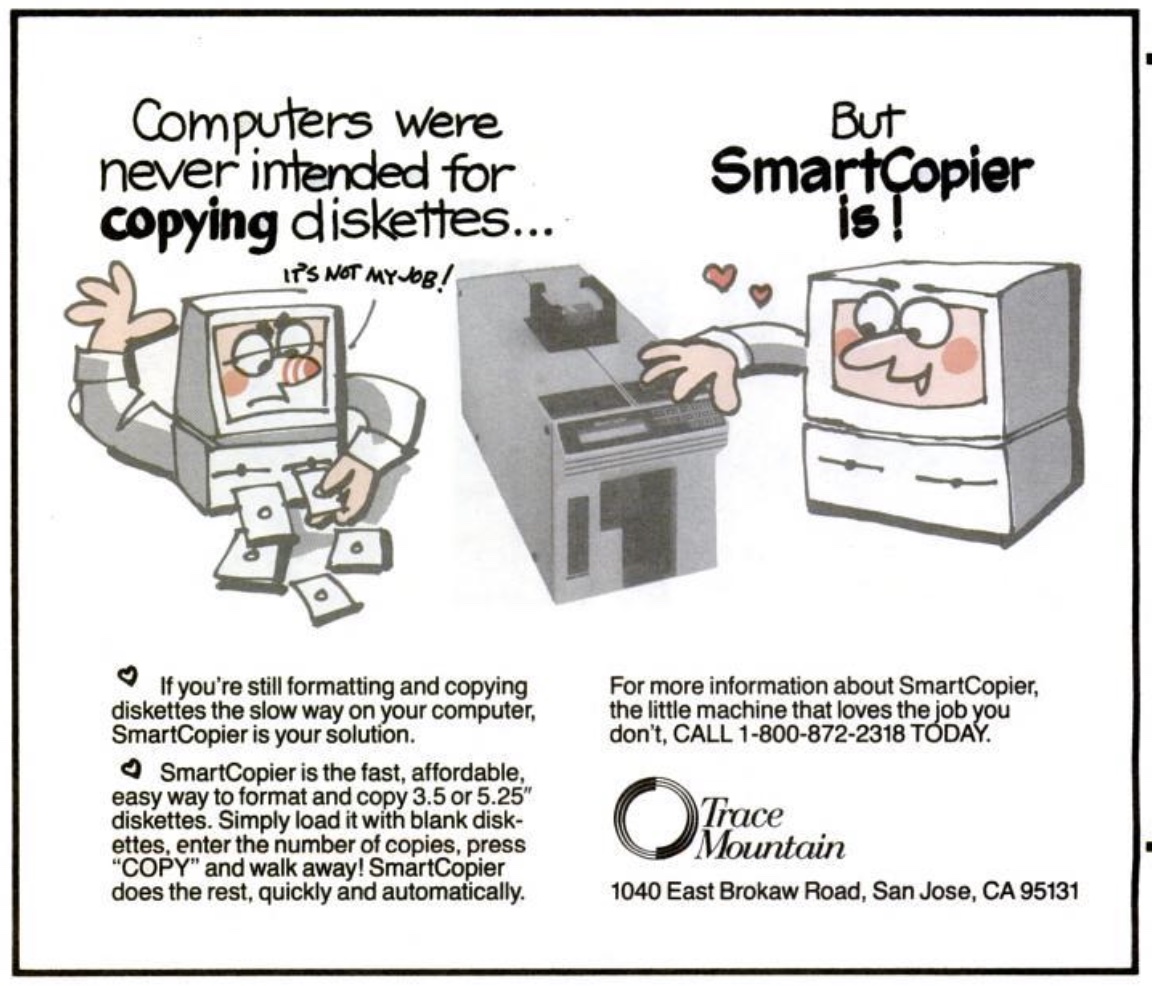 Trace Mountain Ad from InfoWorld 1991-07-22