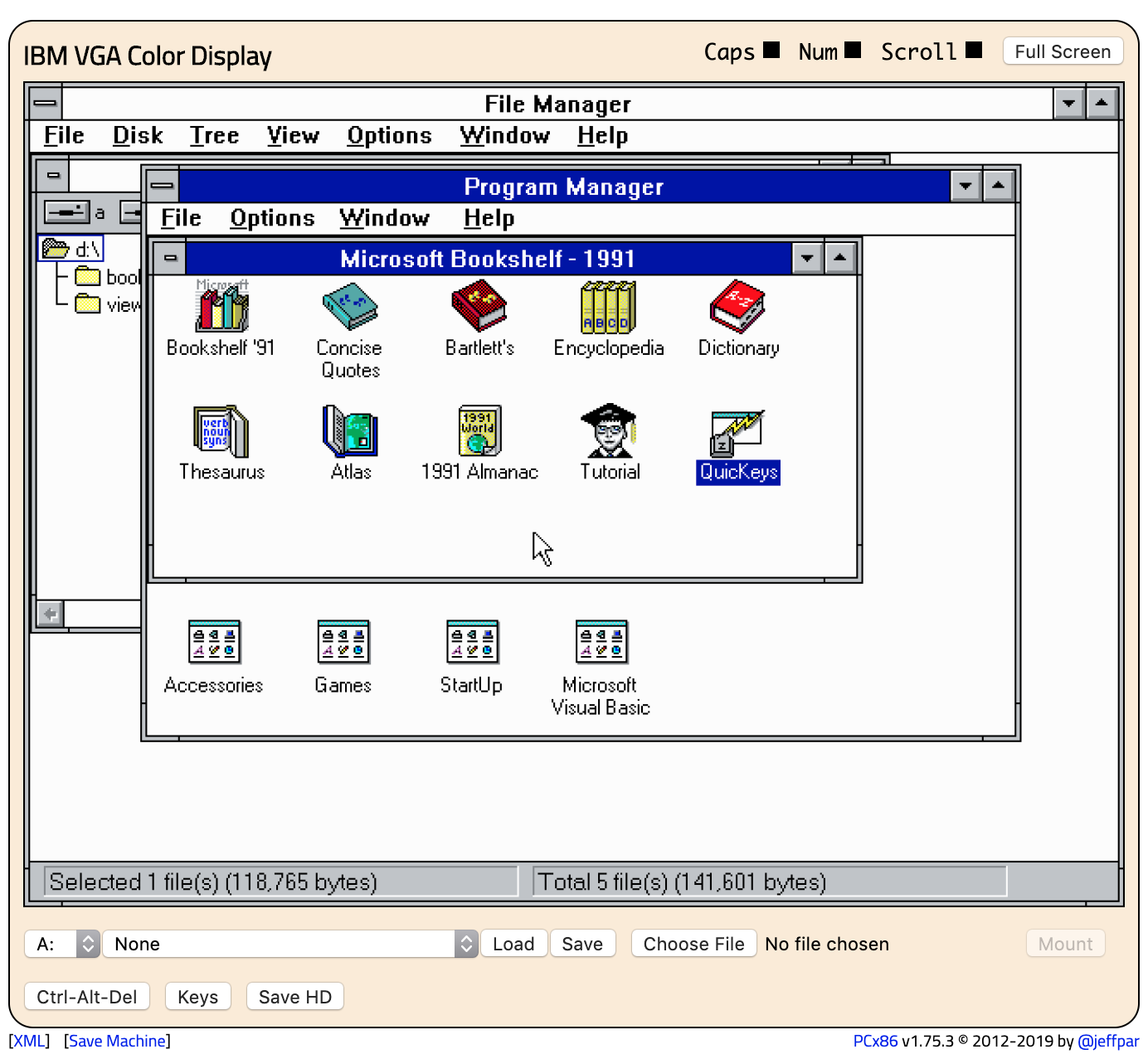 Bookshelf for Windows 1991 - Install Done