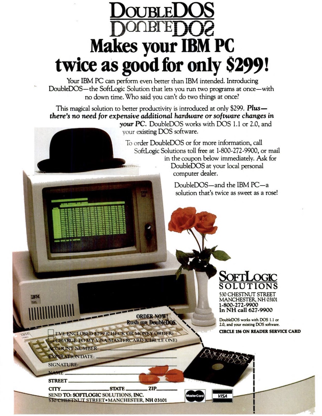 DoubleDOS Advertisement, PC Magazine, February 7, 1984