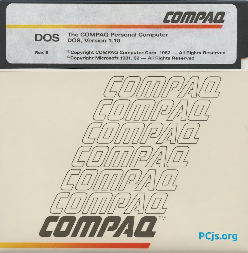 COMPAQ MS-DOS 1.10 Diskette