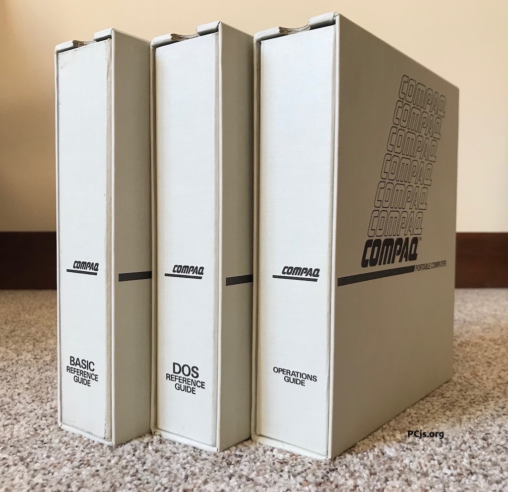 COMPAQ MS-DOS 1.10 Manuals