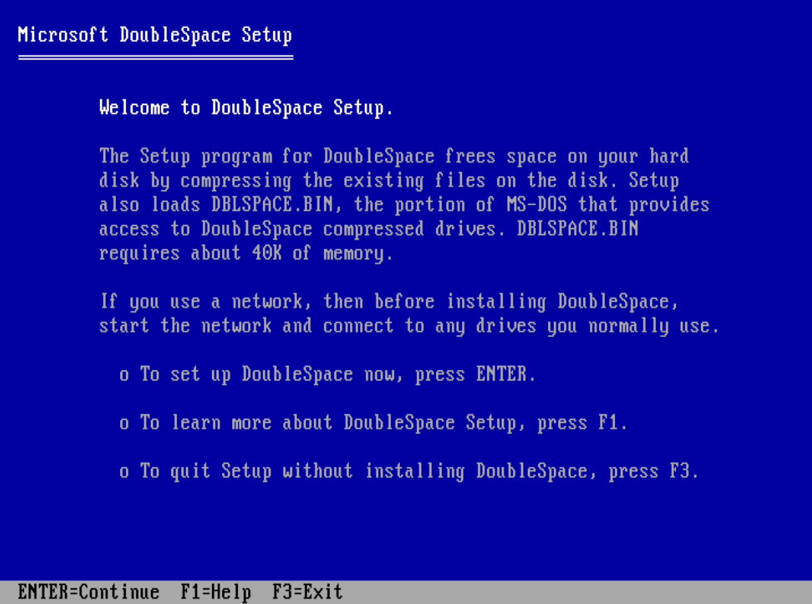 MS-DOS 6.00 DoubleSpace