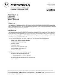 M68000 User Manual Addendum (1997)