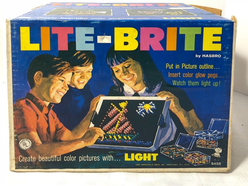 Vintage 1980s Lite Brite Light Bright Lite-Brite With Box, pegs, sheets!