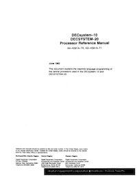 DECSYSTEM-10/DECSYSTEM-20 Processor Reference Manual (Jun 1982)