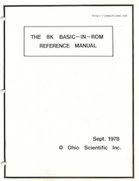 OSI BASIC-IN-ROM Manual