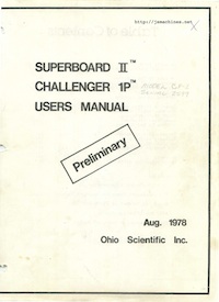 OSI C1P Users Manual