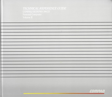 COMPAQ DeskPro 386/25 Technical Reference Guide (Volume II, Aug 1988)