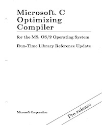 MS C 5.0 Run-Time Library Reference (1987 PRE UPD)