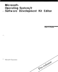 MS OS/2 SDK Editor (1987 PRE)