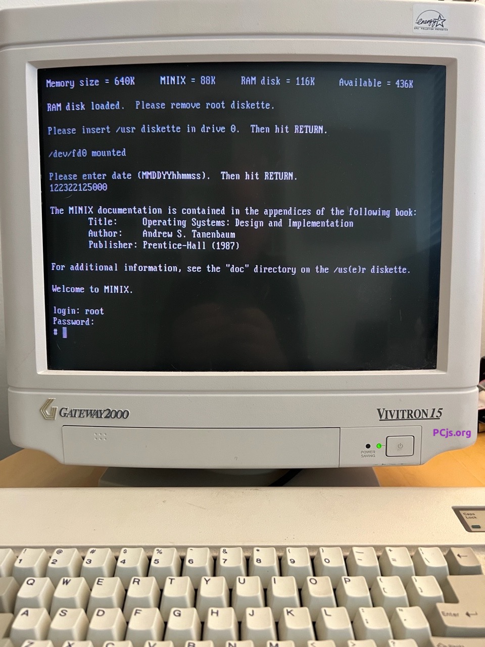 MINIX on a Pentium